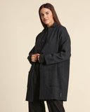 Cappotto jacquard in maglia