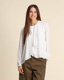 Blusa in raso di viscosa