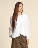 Blusa in raso di viscosa