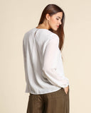 Blusa in raso di viscosa