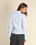 Camicia incrociata in popeline