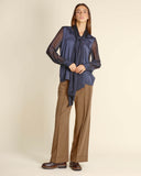 Blusa in viscosa e seta