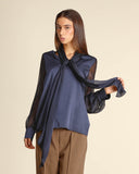 Blusa in viscosa e seta