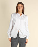 Camicia ricamata in cotone e seta