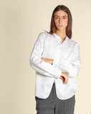 Camicia ricamata in cotone e seta