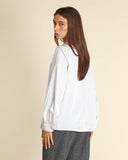 Camicia ricamata in cotone e seta