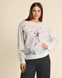 Maglia jacquard in misto alpaca e lana
