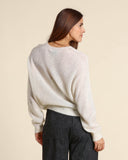 Maglia jacquard in misto alpaca e lana