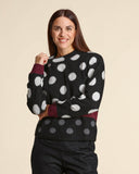 Maglia jacquard con macro pois