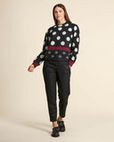 Maglia jacquard con macro pois