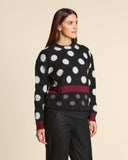 Maglia jacquard con macro pois