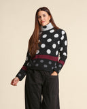 Maglia jacquard con macro pois