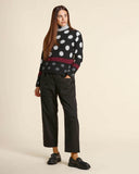 Maglia jacquard con macro pois