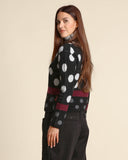 Maglia jacquard con macro pois