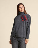Maglia con spille in lana