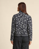 Maglia jacquard in cotone e lana