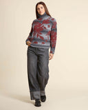 Maglia jacquard in misto alpaca
