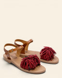 Sandali in pelle e camoscio