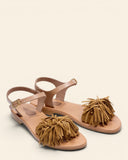 Sandali in pelle e camoscio