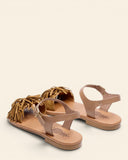 Sandali in pelle e camoscio