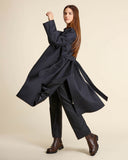 Cappotto in lana a vestaglia