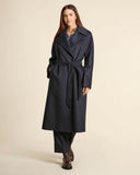 Cappotto in lana a vestaglia