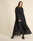 Cappotto lungo in lana a vestaglia