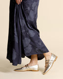 Ballerine in pelle laminata