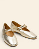Ballerine in pelle laminata