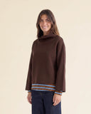 Maglia in jersey effetto lana cotta