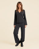 Maglia a V con lurex