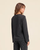 Maglia a V con lurex