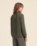 Blusa in crepe di misto seta