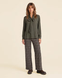 Blusa in crepe di misto seta