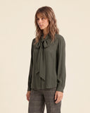 Blusa in crepe di misto seta