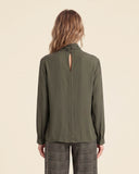 Blusa in crepe di misto seta