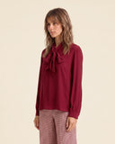 Blusa in crepe di misto seta