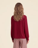 Blusa in crepe di misto seta