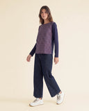 Blusa in seta e jersey