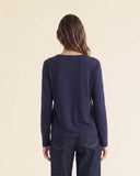 Blusa in seta e jersey