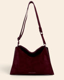 Borsa Trinity Peach Oro Small in suede e cuoio