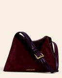 Borsa Trinity Peach Oro Small in suede e cuoio