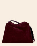 Borsa Trinity Peach Oro Small in suede e cuoio