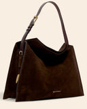 Borsa  Trinity Peach Oro midi in suede e cuoio