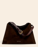 Borsa  Trinity Peach Oro midi in suede e cuoio