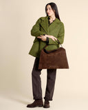 Borsa Trinity large in suede