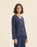 Cardigan in jersey di misto cotone