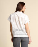 Camicia in cotone con pizzo