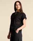 Camicia in cotone con pizzo