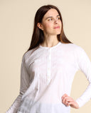 Camicia in jersey di cotone con ricami